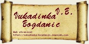 Vukadinka Bogdanić vizit kartica